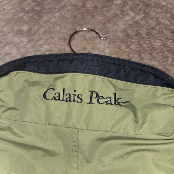 Columbia Calais Peak Women's Jacket Green & Navy High Collar. - Picture 8 of 12